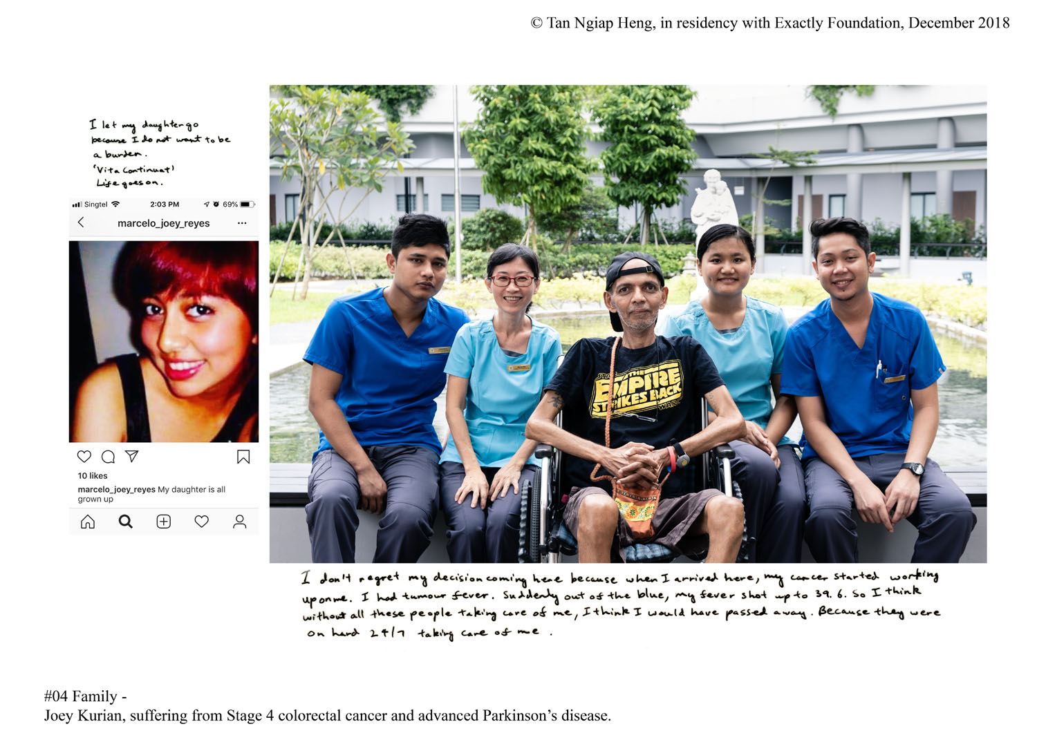 <p>Joey Kurian – suffering from stage 4 colorectal cancer and advanced Pakinson’s disease.</p>
