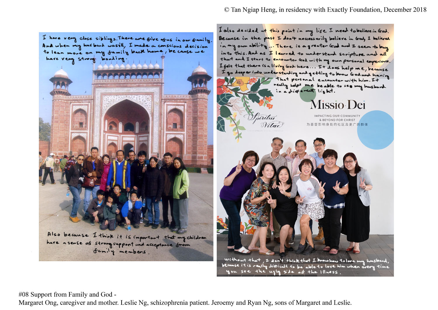<p>Support from Family and God – Margaret Ong, caregiver and mother. Leslie Ng, schizophrenia patient. Jeroemy and Ryan Ng, sons of Margaret and Leslie.</p>
