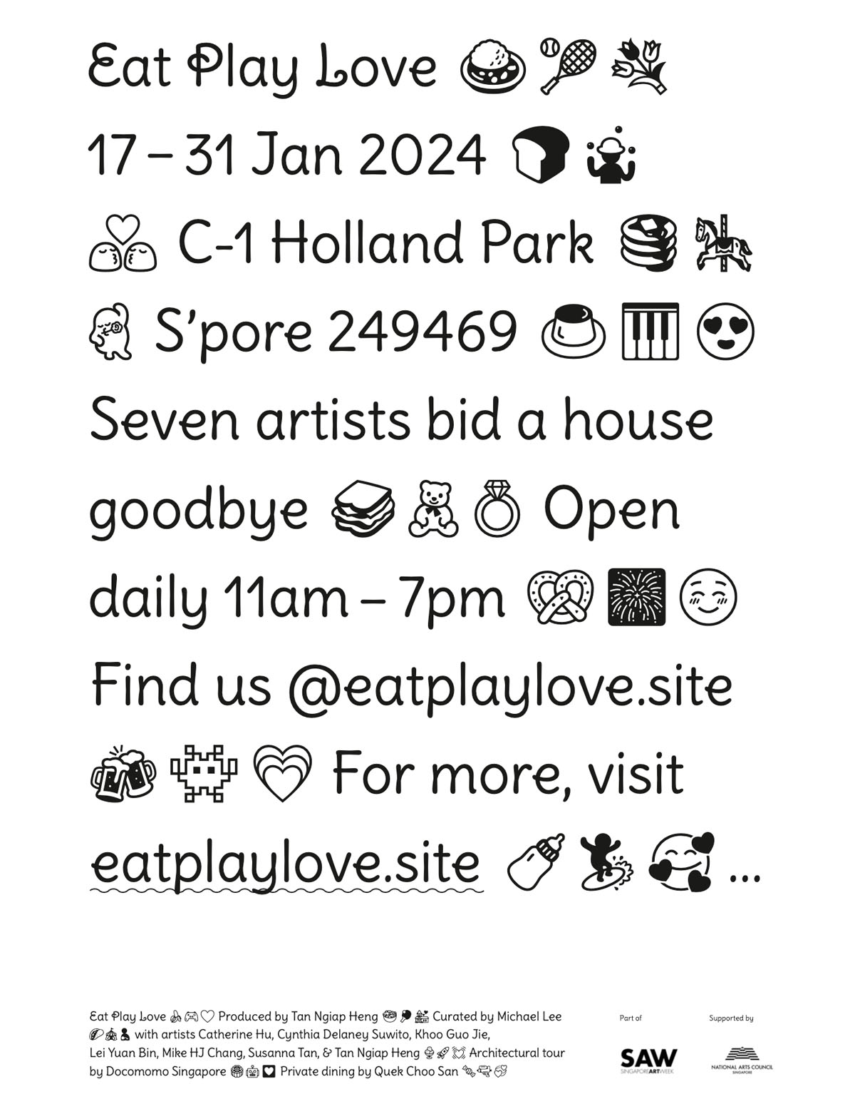 <p><em>EAT PLAY LOVE</em> <a href="http://tan-ngiap-heng.capital-six.com/wp-content/uploads/2026/03/EPL_Catalogue_Final.pdf" target="_blank">brochure</a>.</p>
