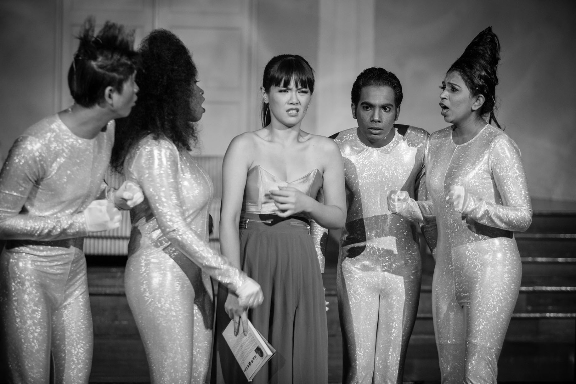 <p><em><a href="https://drlib.lasalle.edu.sg/128/">Fourlies</a></em> is an experimental and surrealistic theatre piece that focuses on many key issues like historical revisionism, creative freedom and character autonomy in a literary work.</p>
