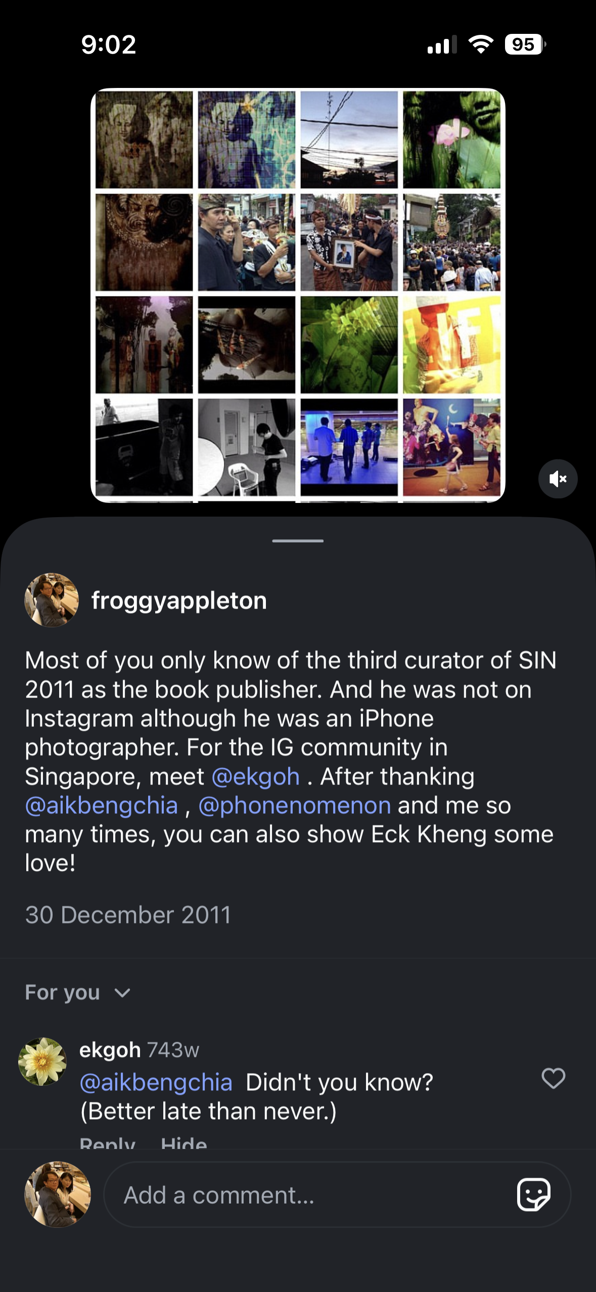 <p>A post I made to introduce Goh Eck Kheng</p>
